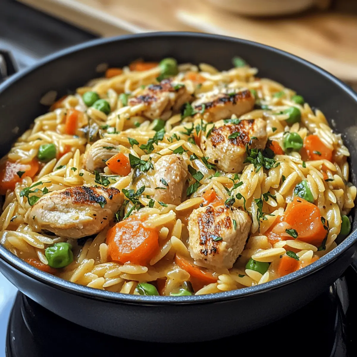 Ein-Topf-Orzo-Wikinger-Topf für schnelles Kochen
