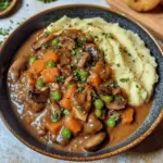 Pilzgulasch Rezept mit Kartoffelpüree (vegan)