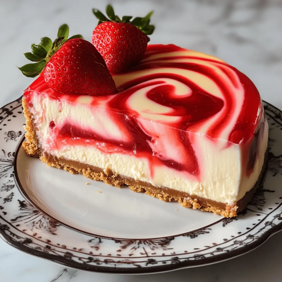 Erdbeerswirl-Käsekuchen Rezept für Genießer