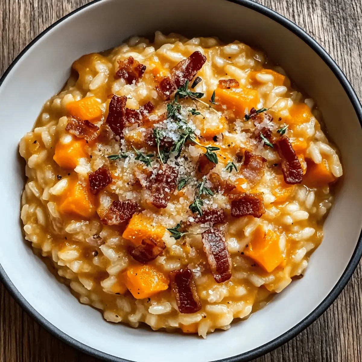 Kürbisrisotto mit Speck und Parmesan für die Seele