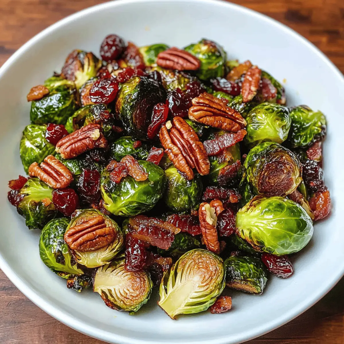 Rosenkohl mit Speck, Pekannüssen und Cranberries geniessen