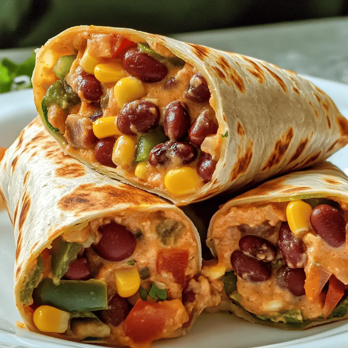 Vegetarische Wraps im mexikanischen Stil genießen