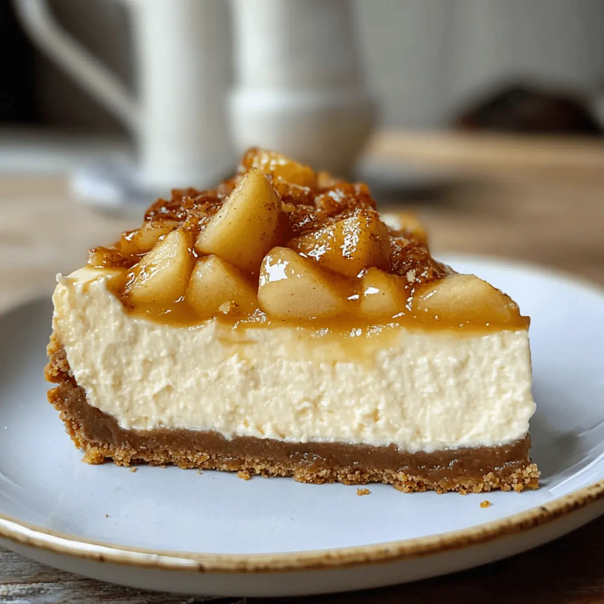 Weihnachtlicher Käsekuchen mit Bratapfel für die Festtage