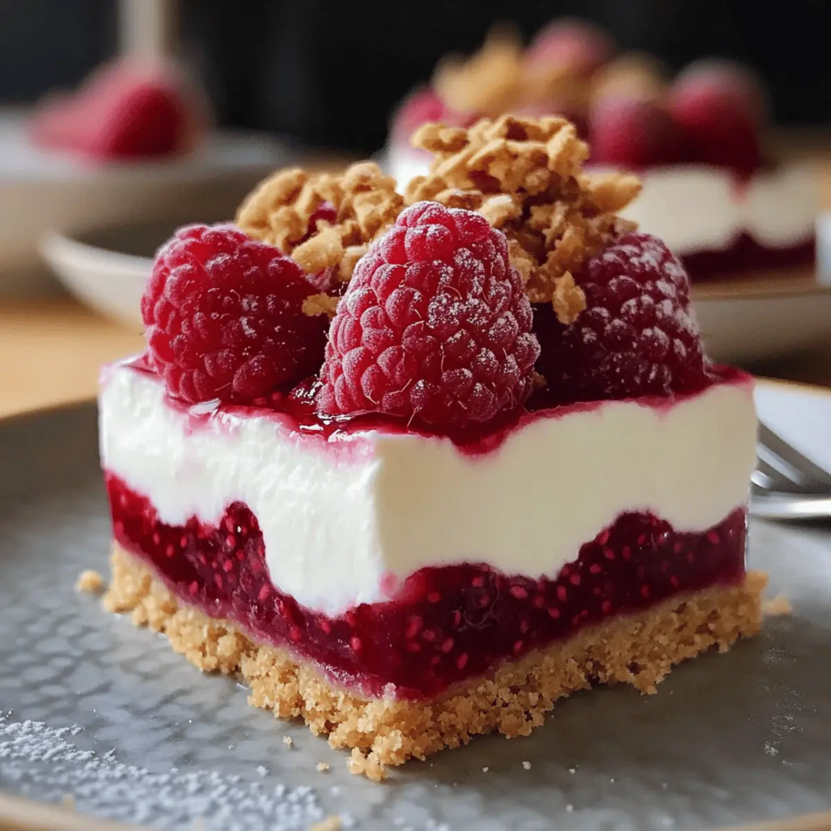 Spekulatius-Dessert mit Himbeeren für die Festtage