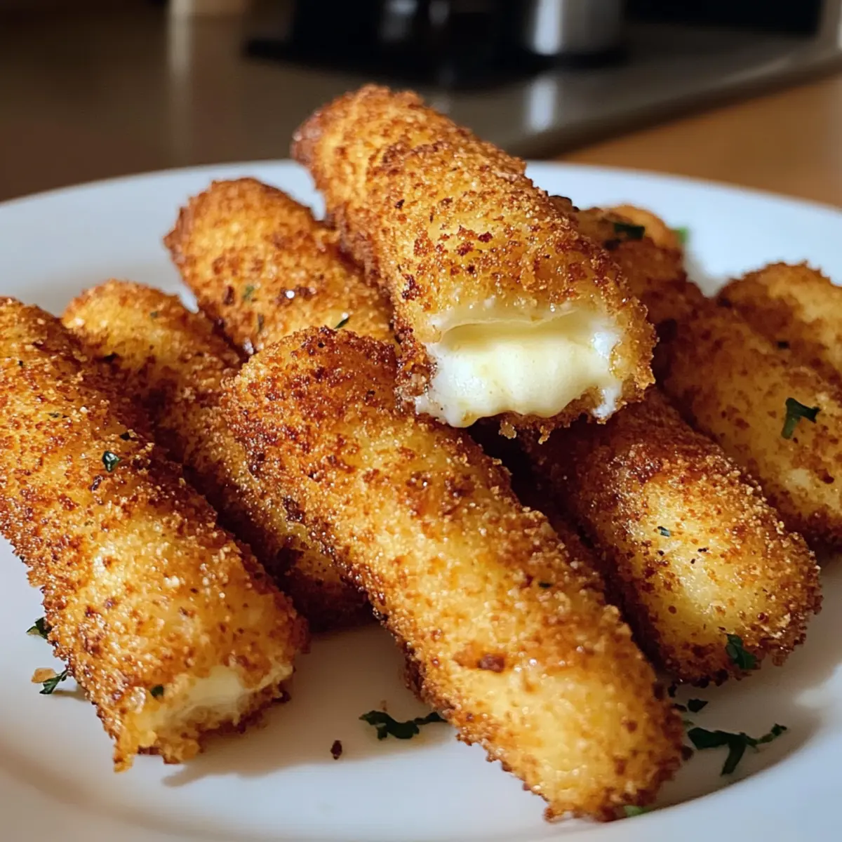Luftfritteuse Mozzarella-Sticks ganz einfach selbst machen