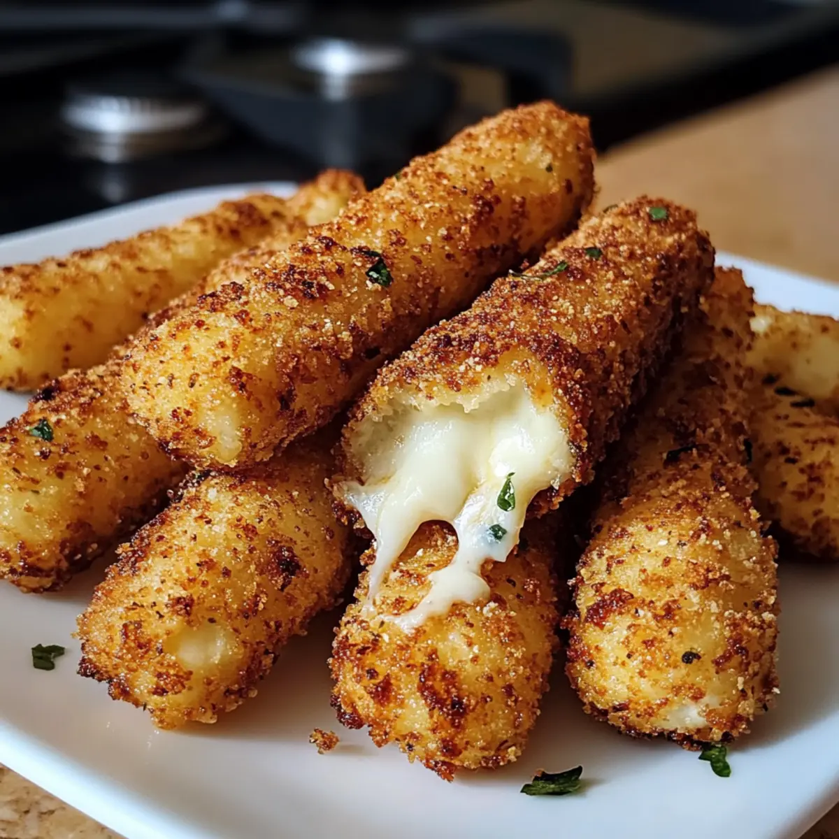 Luftfritteusen-Mozzarella-Sticks für den perfekten Snack
