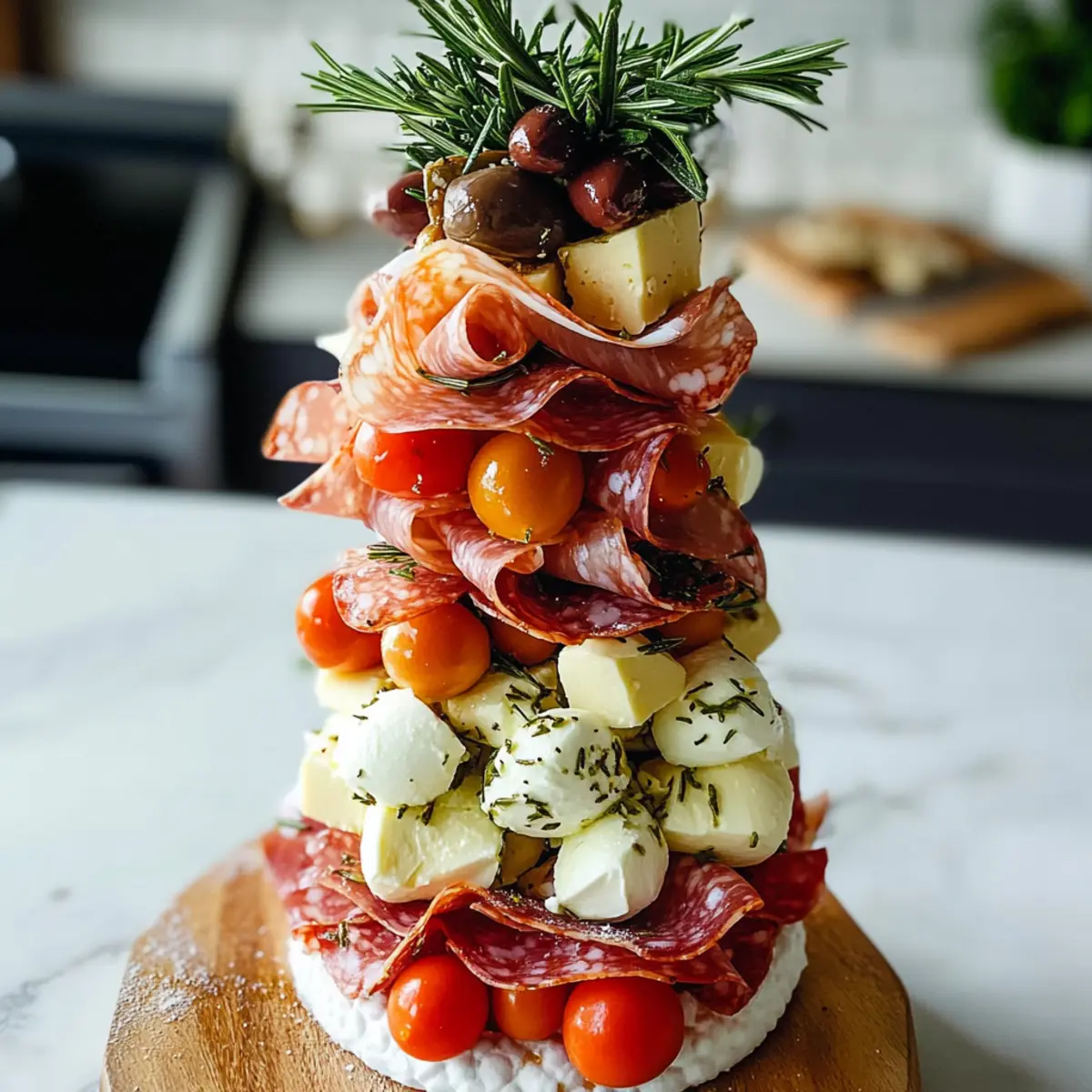 Antipasti Turm: Die perfekte Festtags-Appetizer