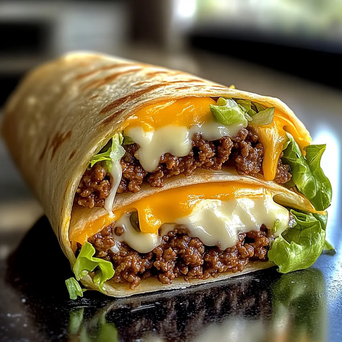 Big Mac Wrap mit Hackfleisch und Käse genießen