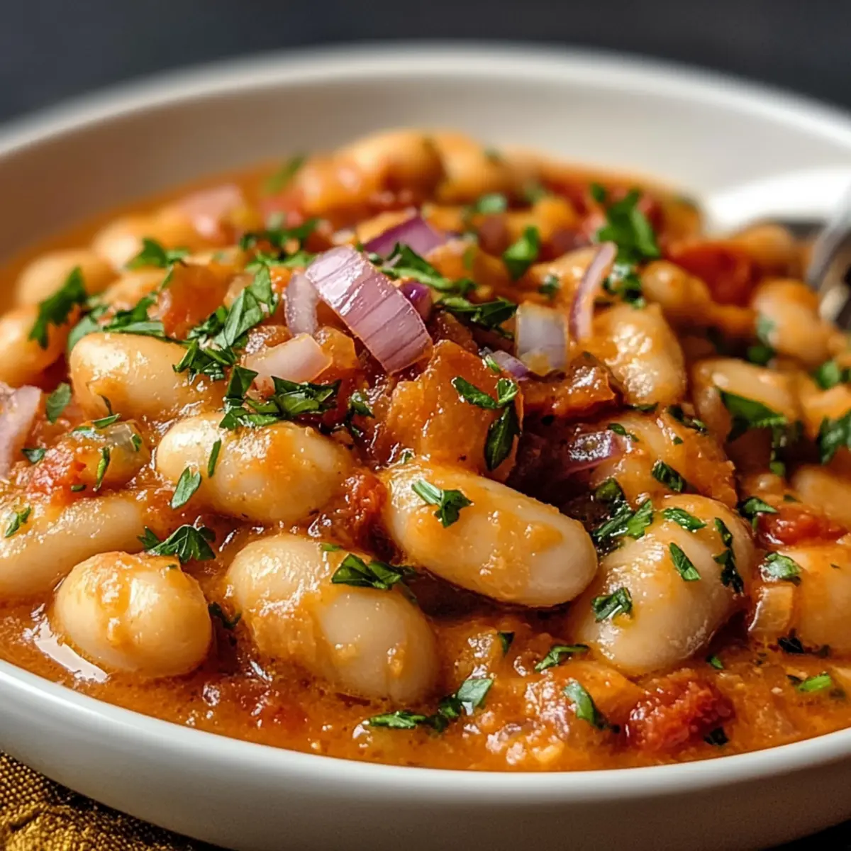 Cremige Tomaten-Bohnen-Pfanne für schnelle Genießer