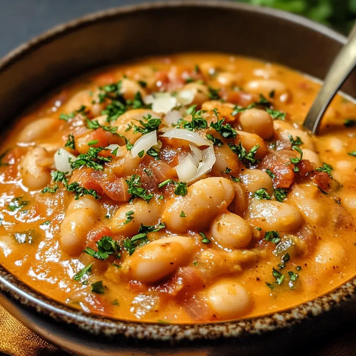 Cremige Tomaten-Bohnen-Pfanne für Schnelle Küche