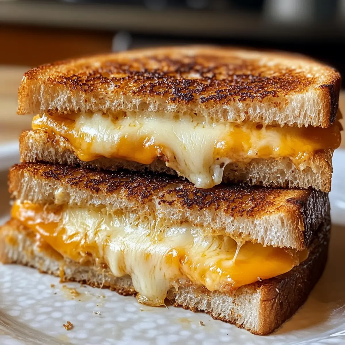 Crispy Luftfritteusen gegrillter Käse für Käseliebhaber