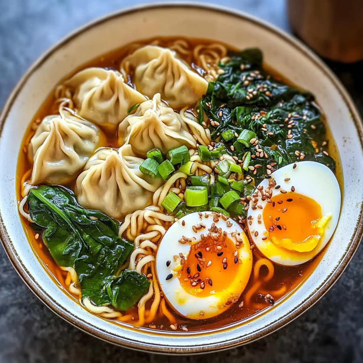 Teigtaschen Ramen Schüssel für den perfekten Komfort