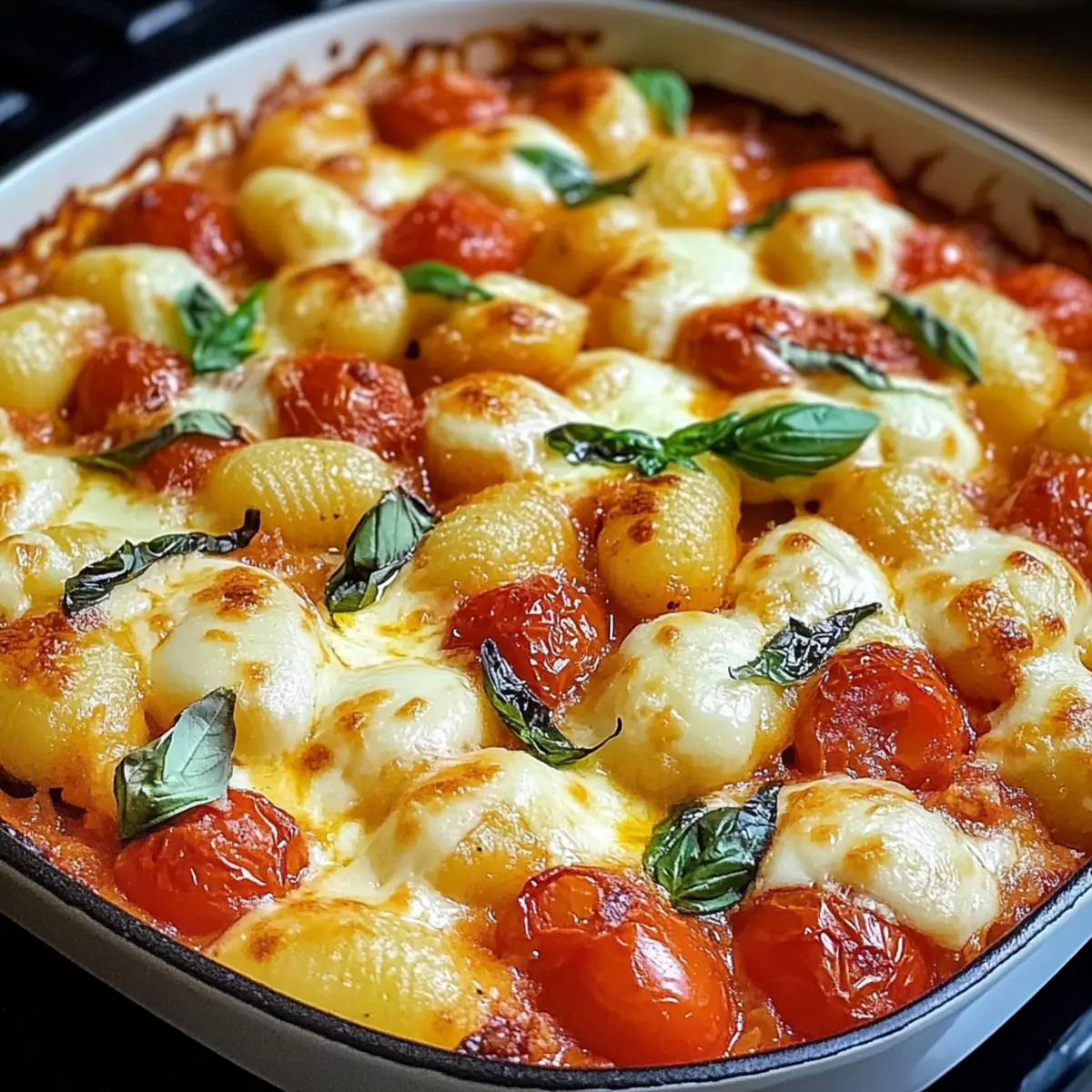 Gnocchi Auflauf Tomate Mozzarella ganz einfach zubereiten