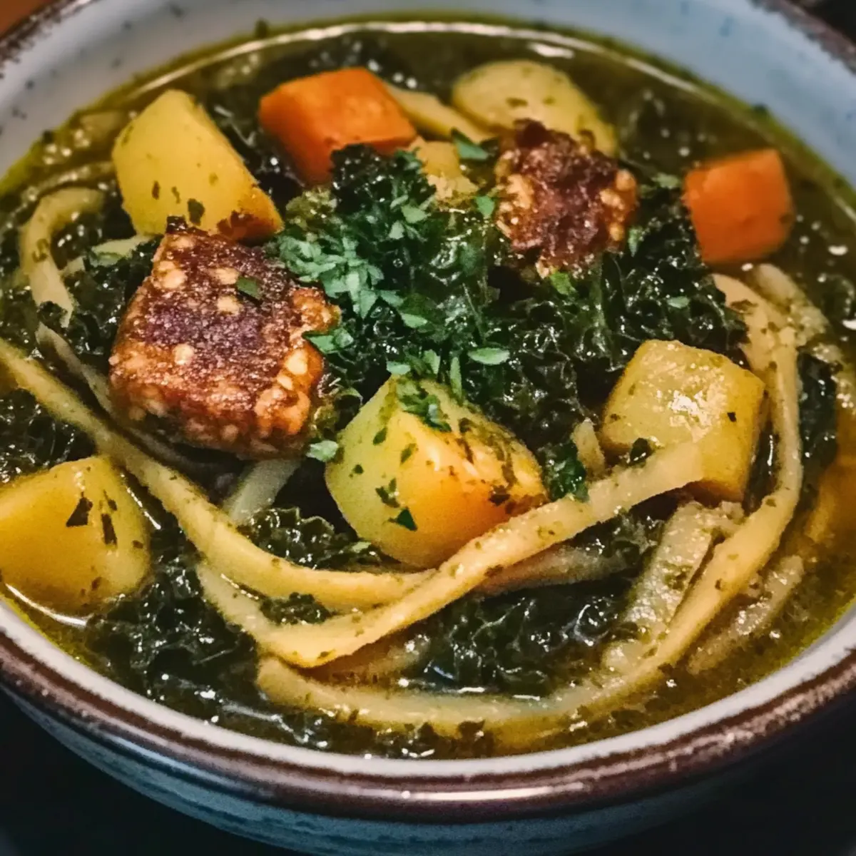 Herzhafter Grünkohl Eintopf mit saisonalem Gemüse