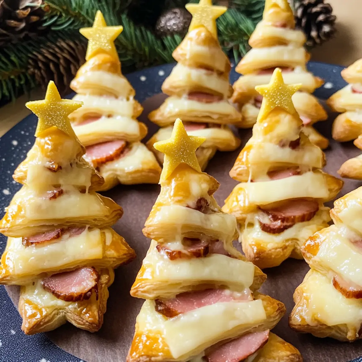Herzhafte Tannenbäume aus Blätterteig für Feste: Ein Genuss