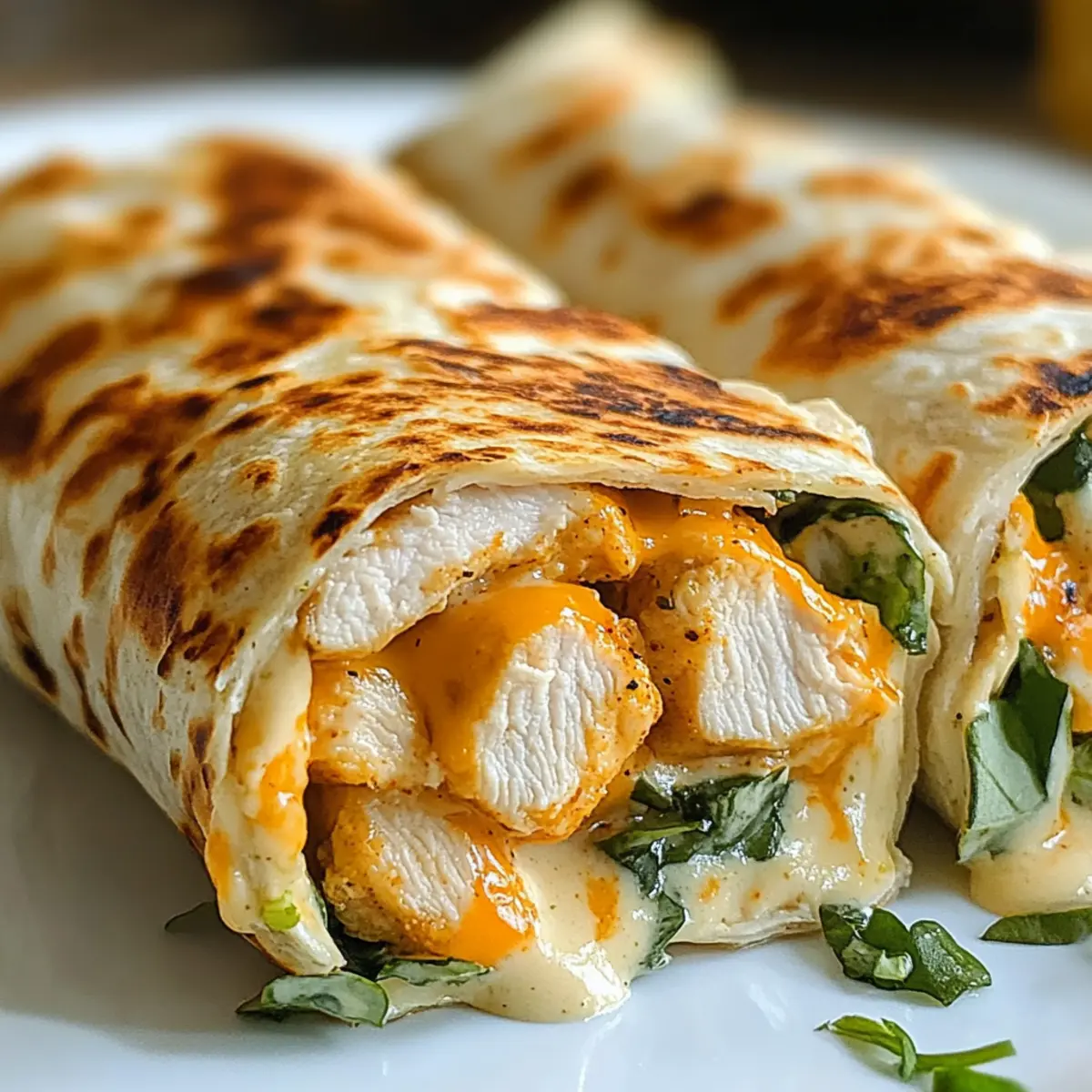 Käsige Knoblauch Hähnchen Wraps – Schnell und lecker