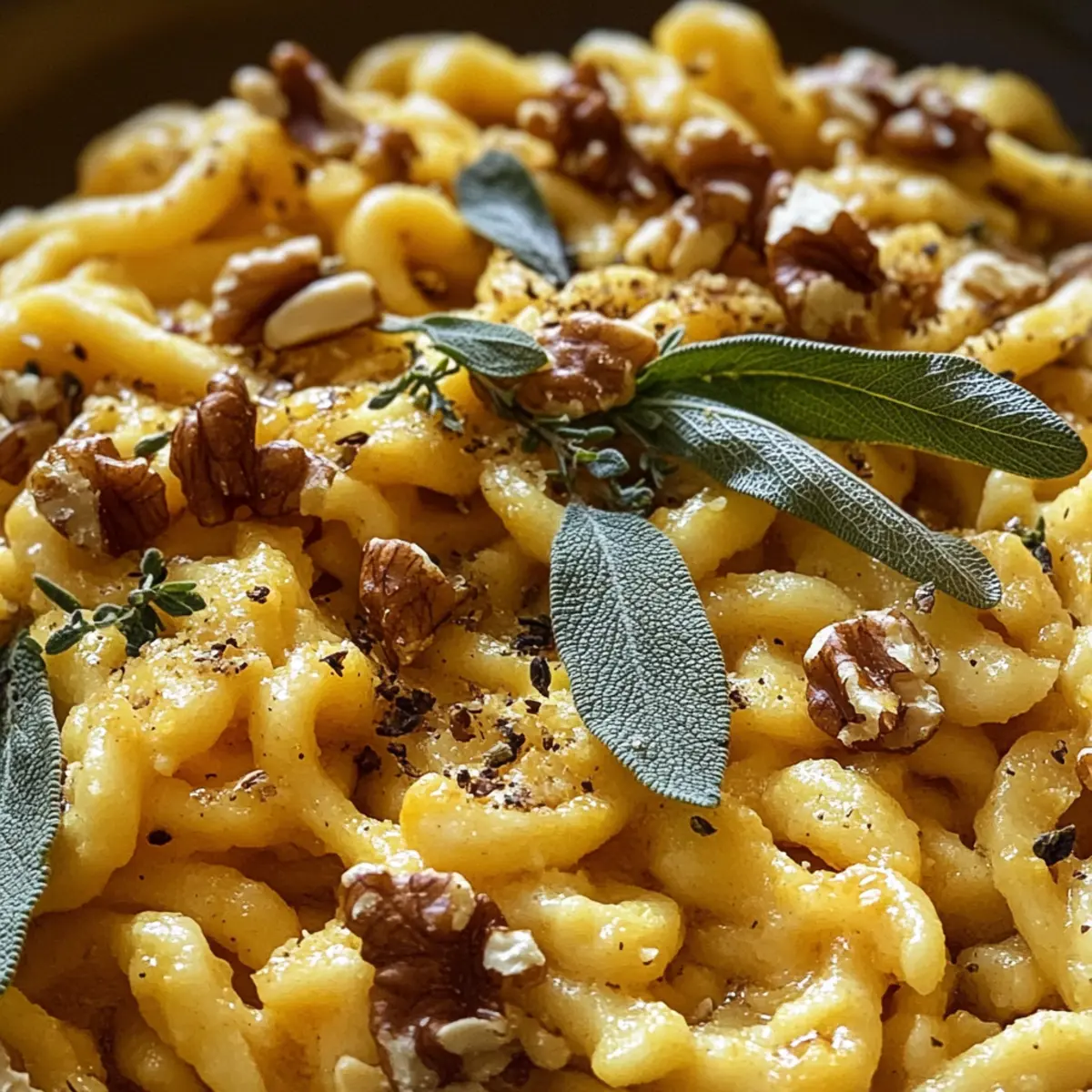 Kürbis Spätzle Walnuss Salbei: Herbstliche Köstlichkeit