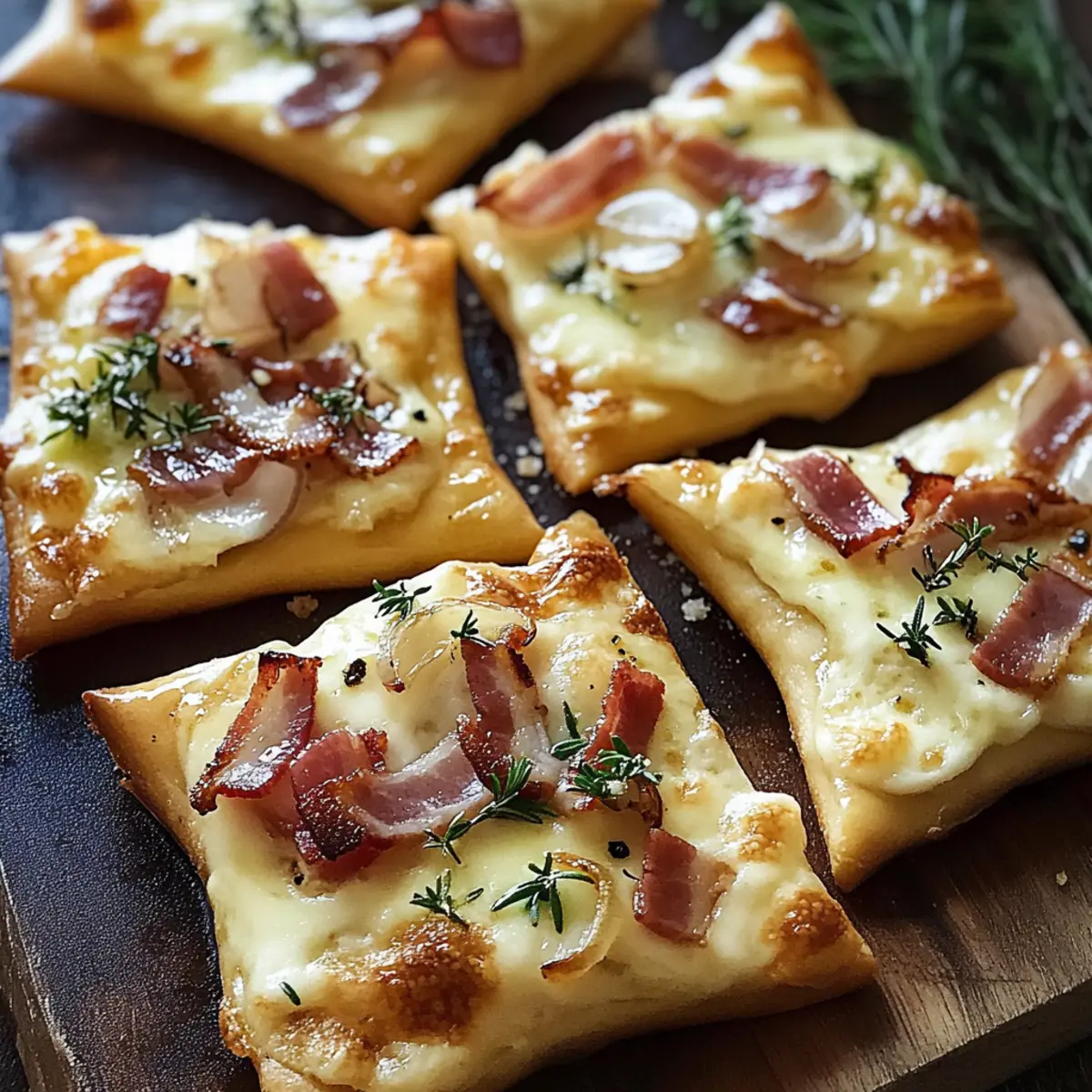 Mini Flammkuchen Sterne für jede Feier