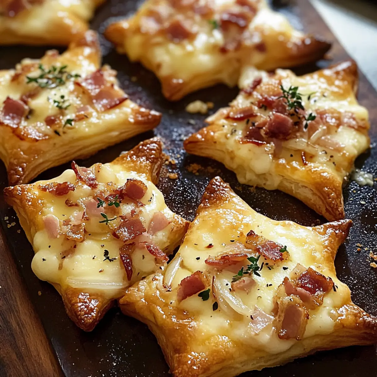 Mini Flammkuchen Sterne für perfekte Feierlaune