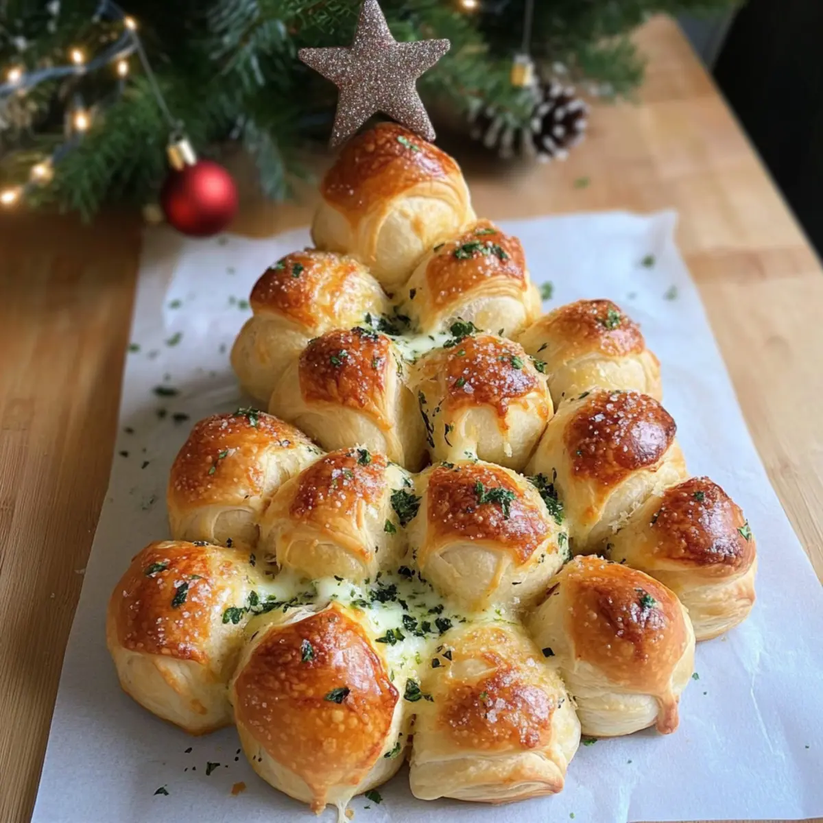 Pizzabrötchen-Tannenbaum-Rezept für Festtagsstaunen