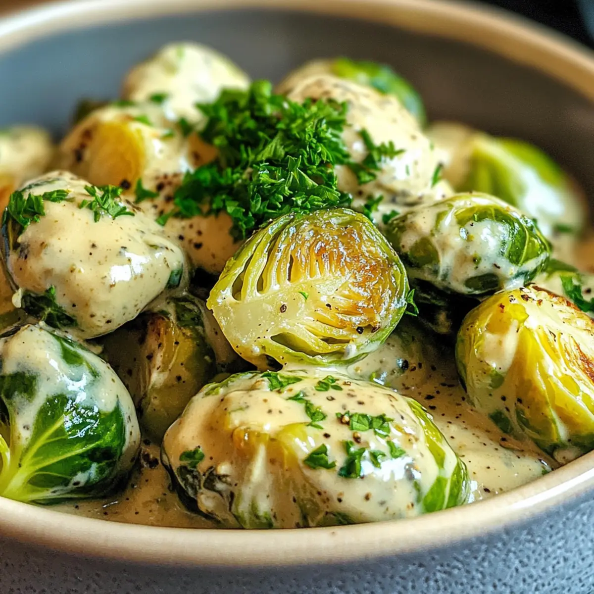 Rosenkohl in Frischkäse-Senfsauce ganz einfach zubereiten
