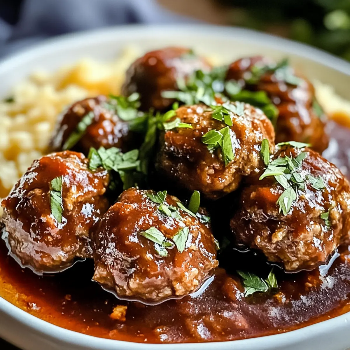 Tiefaromatische geschmorte Rinder-Fleischbällchen für Genießer
