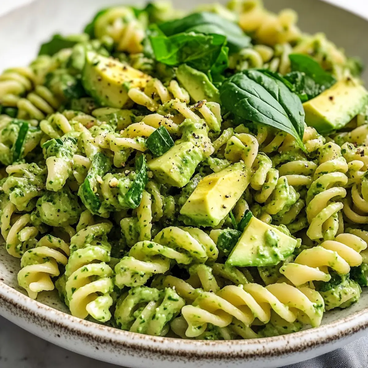 20 Minuten Grüner Göttin Pasta Salat für Eilige