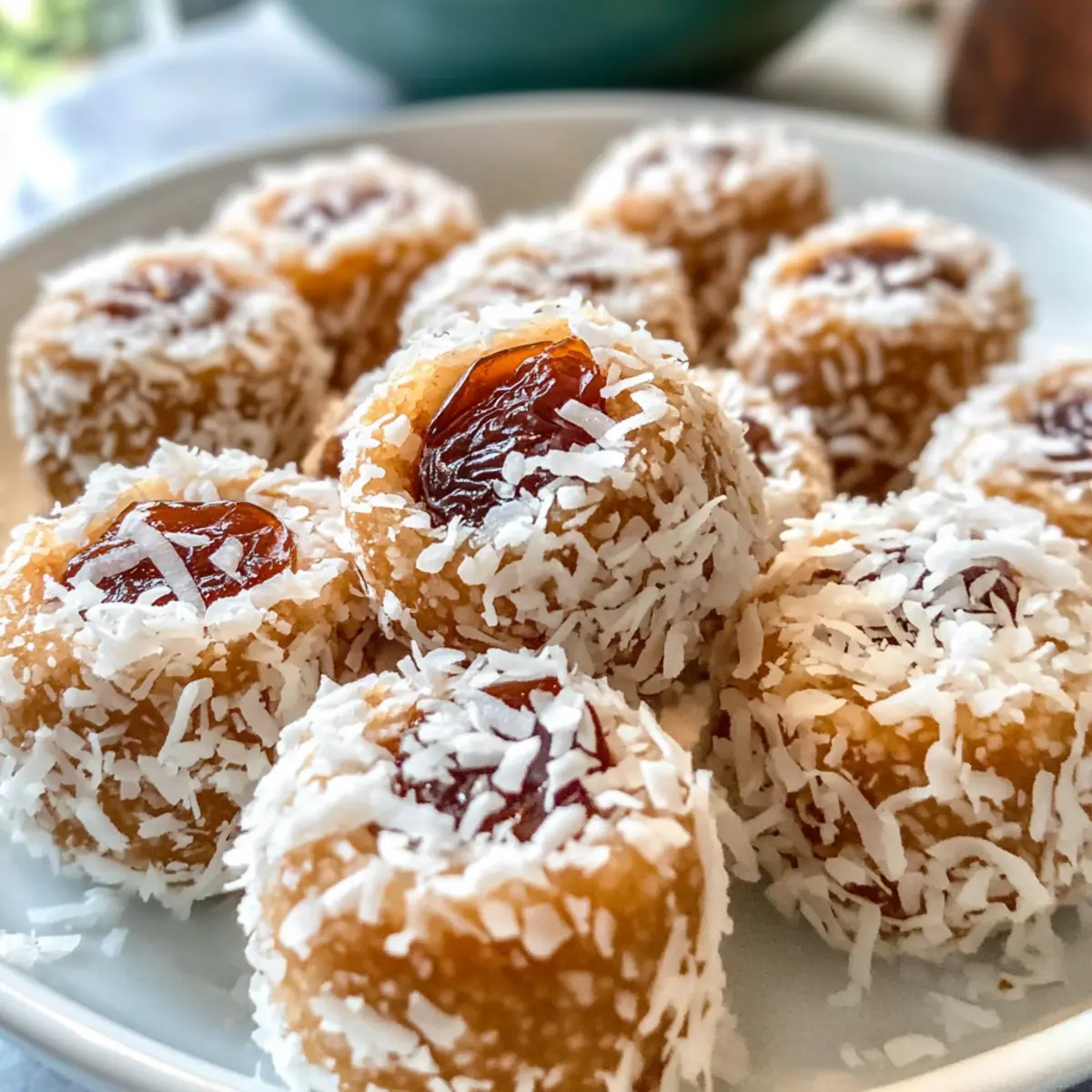 3 Zutaten Kokosnuss Dattel Riegel für gesunde Snacks
