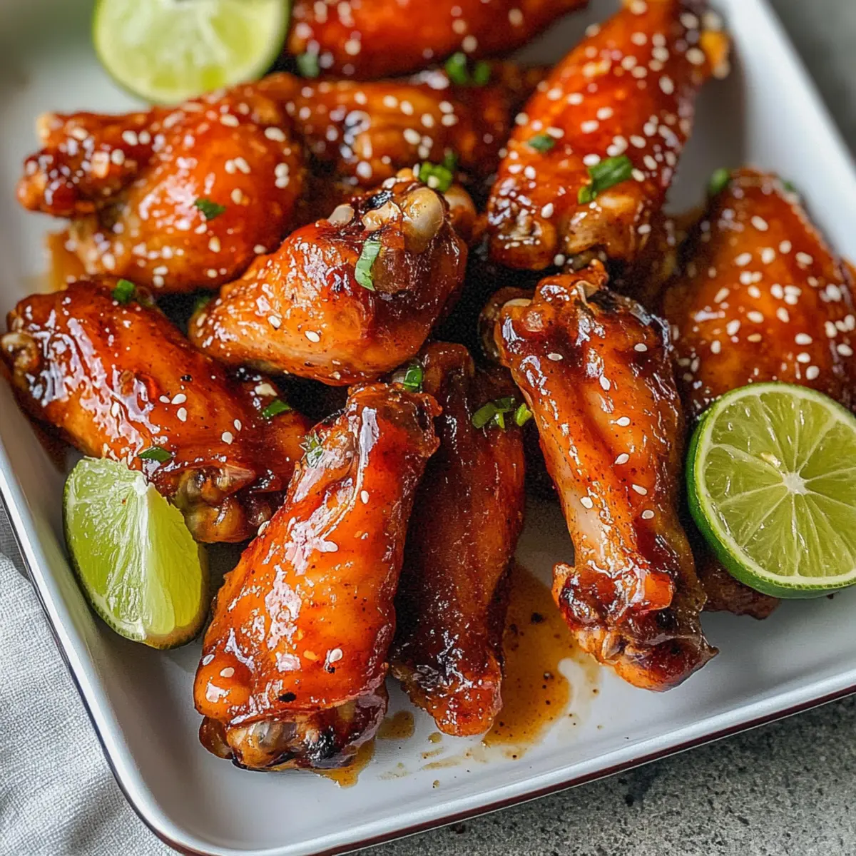 Luftfritteuse Honig Sriracha Flügel für Dich!