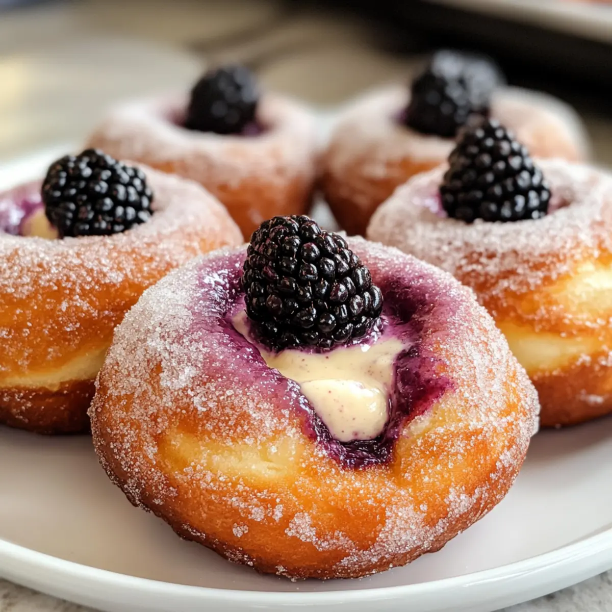 Brombeer-Käsekuchen-Donuts selbst machen