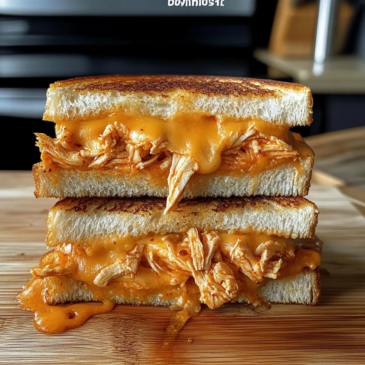 Buffalo-Hühnchen-Grilled-Cheese-Sandwiches leicht gemacht