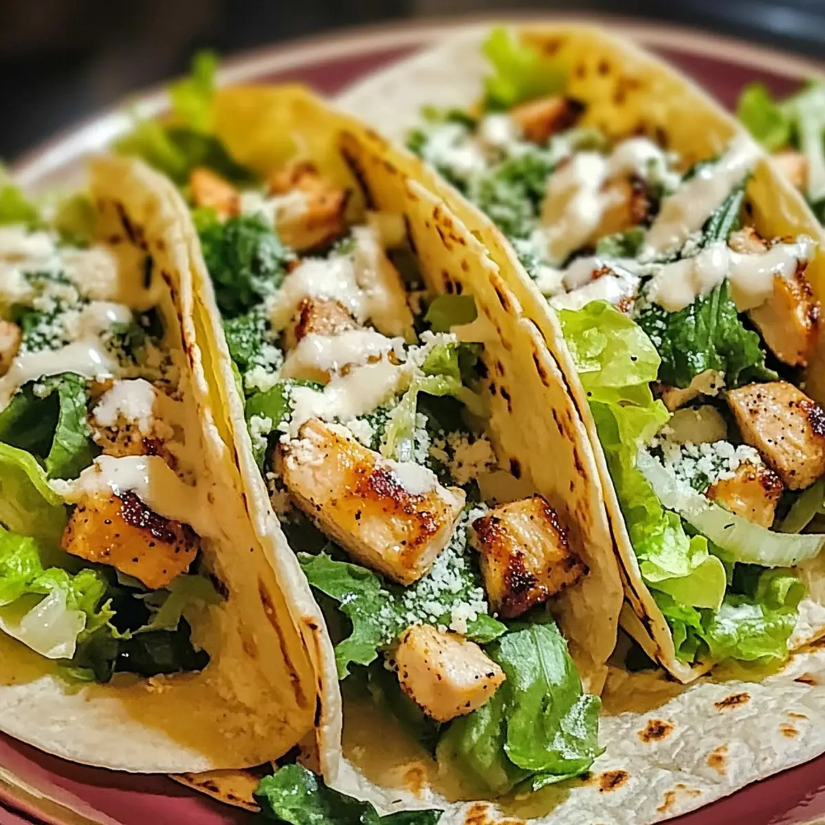 Hähnchen Caesar Tacos für schnelle Genussmomente