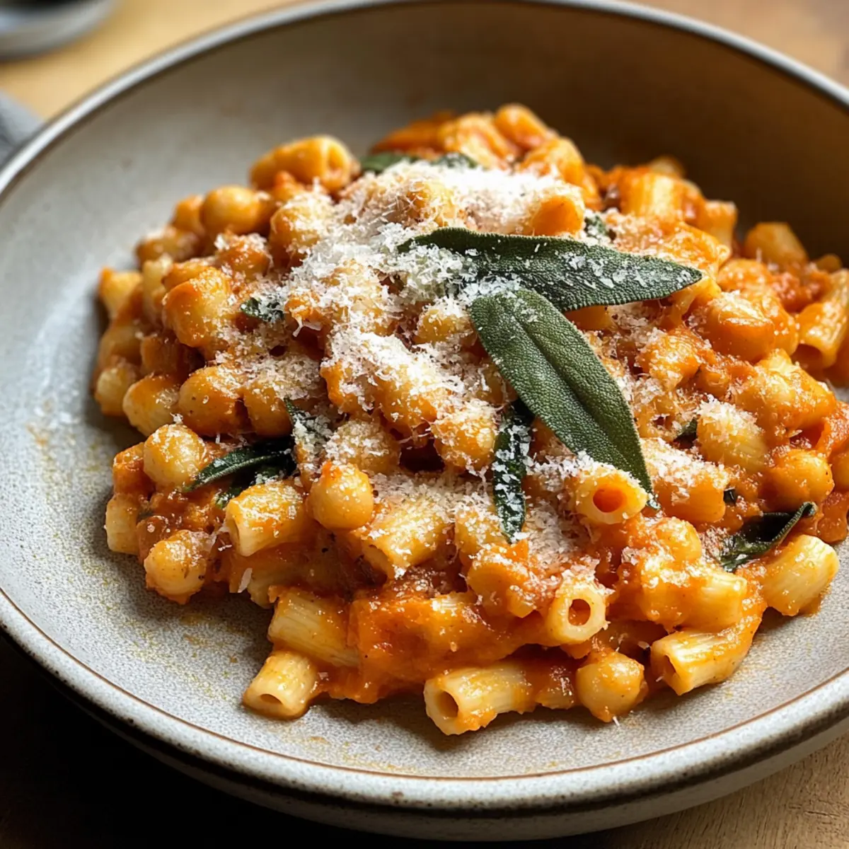 Kichererbsenpasta mit knusprigem Salbei