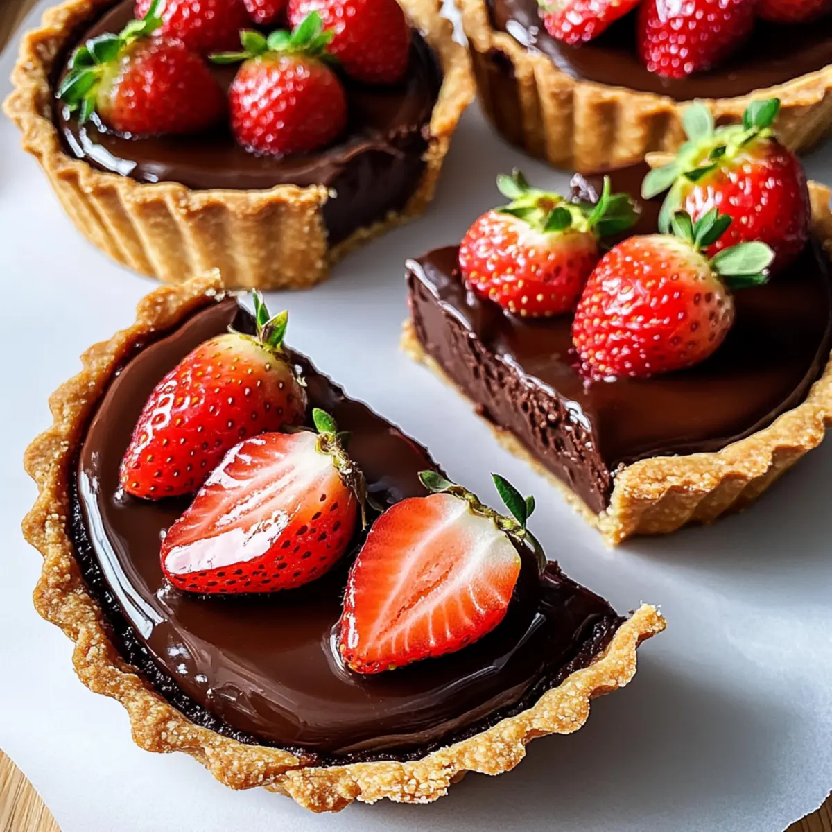 Schokoladen-Erdbeer-Tarteletts zum Verlieben