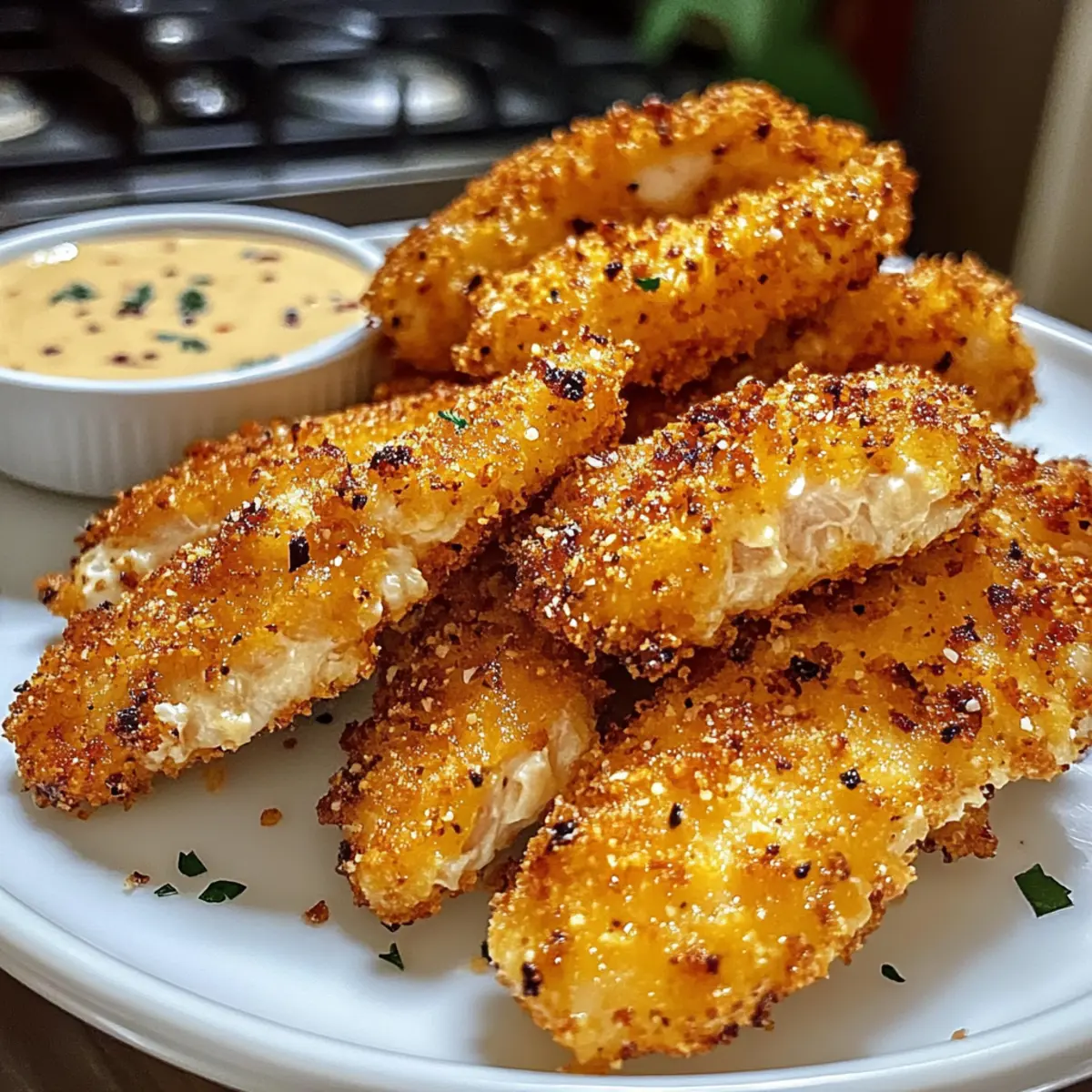 Kross gebackene Crack Chicken Tenders zum Genießen