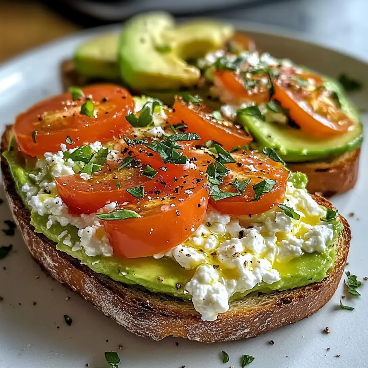 Cremiger Quark Avocado Toast für jeden Tag
