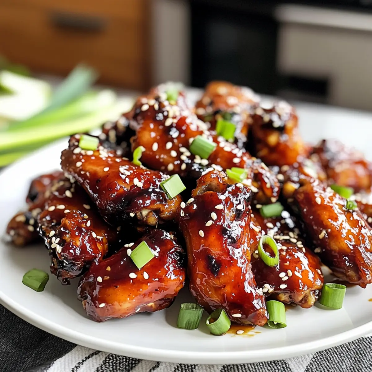 Krosse koreanische BBQ-Hühnchenflügel selbstgemacht