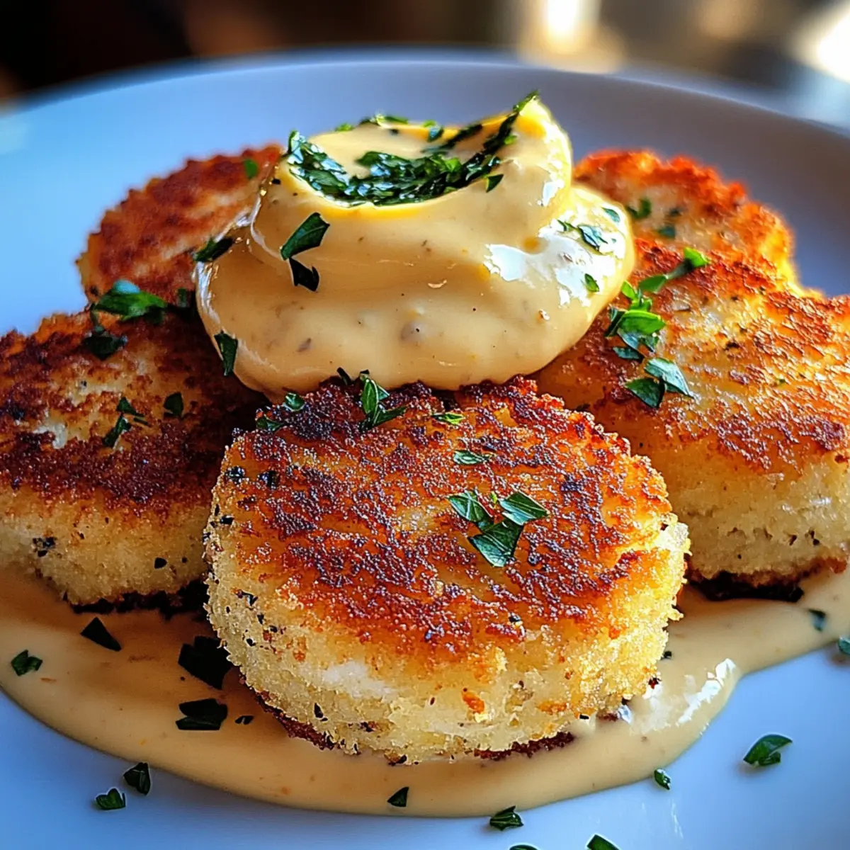 Knusprige Garnelenkuchen mit Zitronen-Aioli genießen