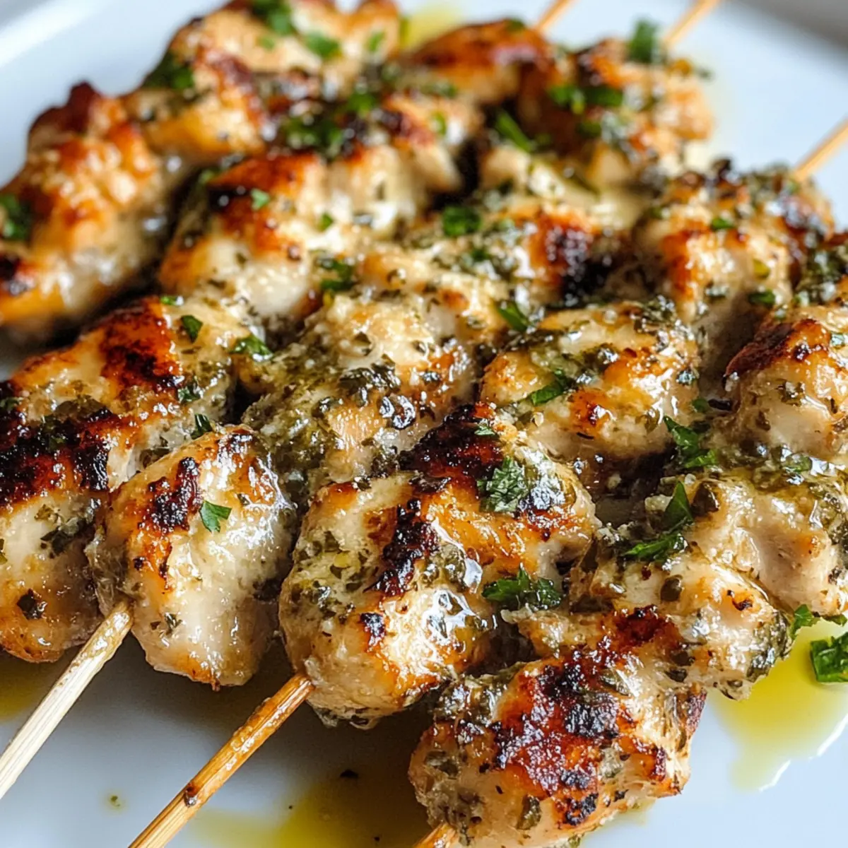 Knoblauch-Parmesan-Hähnchenspieße für Grillgenuss