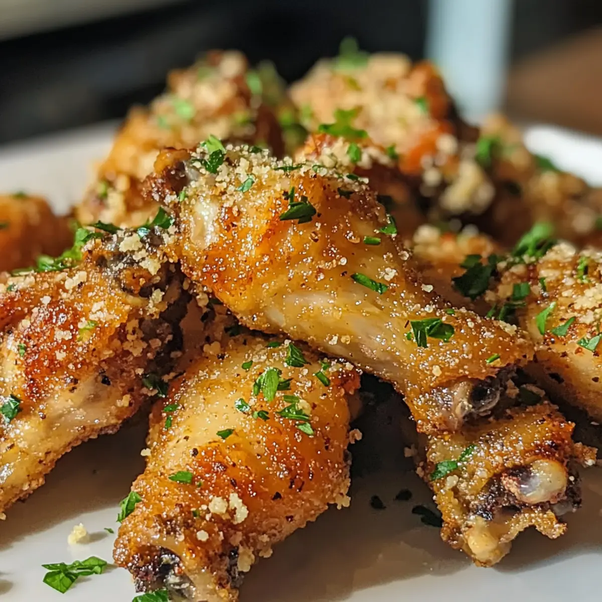 Knoblauch Parmesan Hähnchenflügel: Einfach unwiderstehlich