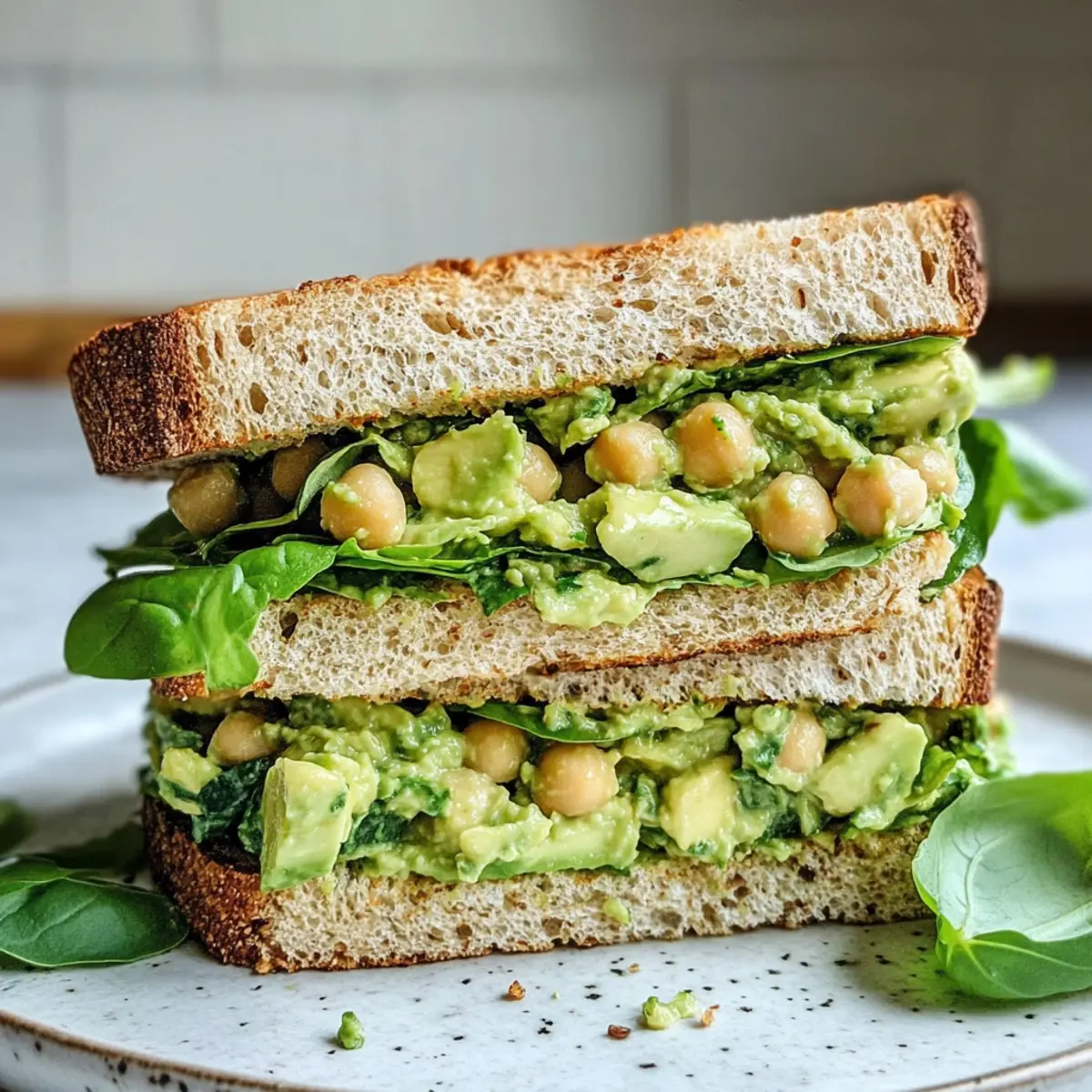 Grüne Göttin Salat-Sandwich für frischen Genuss
