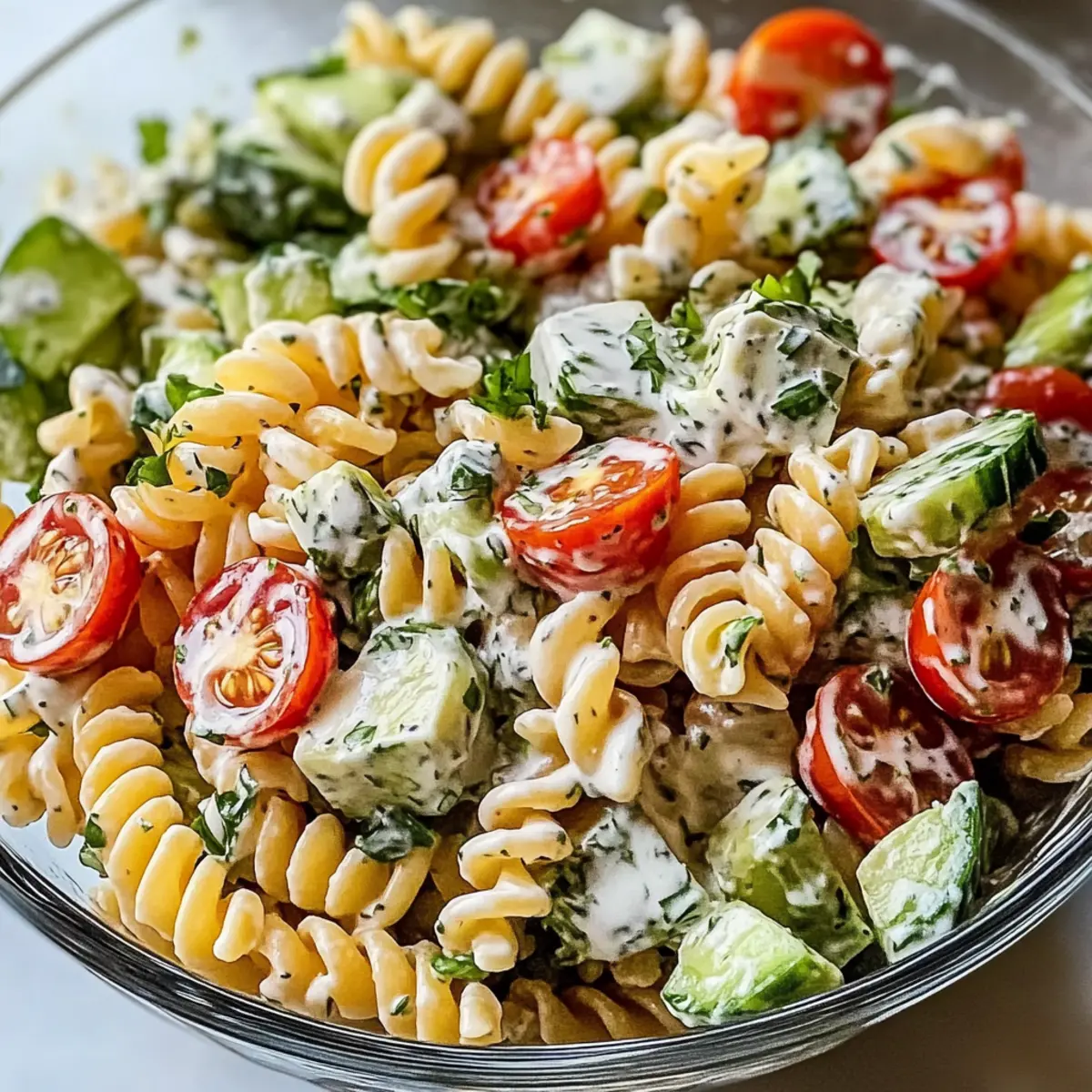 Gesunde cremige Nudelsalat für deinen perfekten Sommer