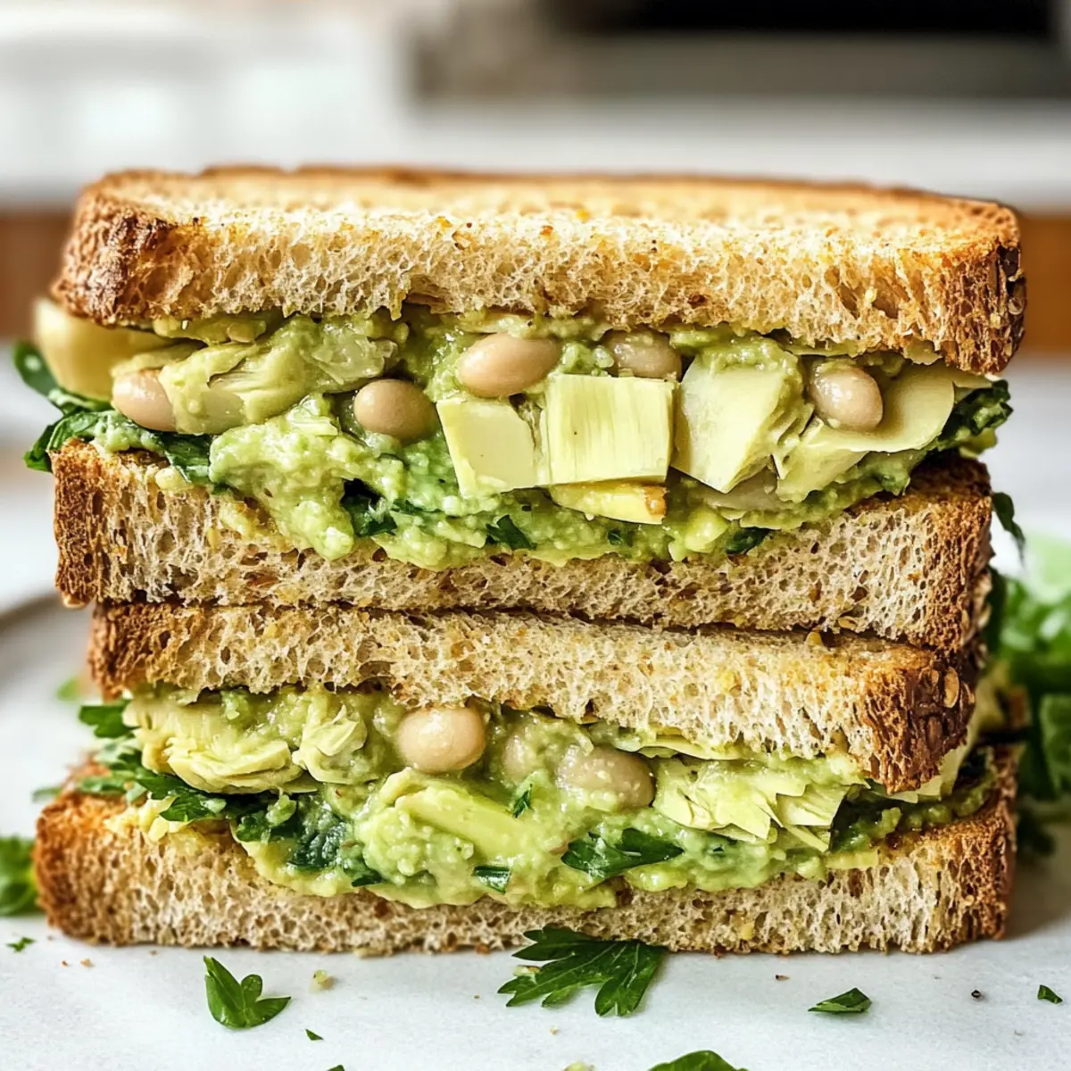 Hohe Protein Avocado Weiße Bohnen Sandwich für dich