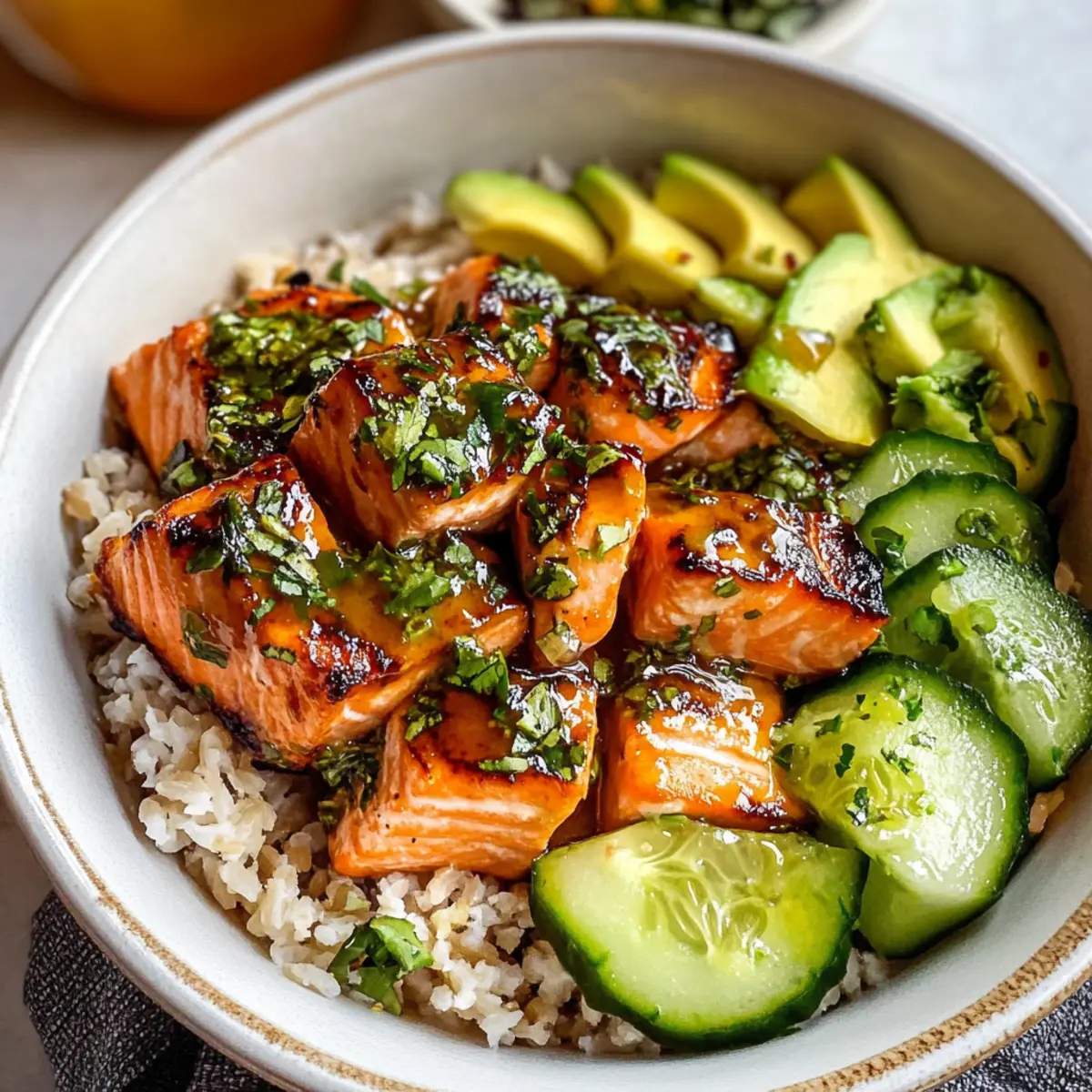 Honigglasierte Lachs-Bowl Rezept für eine schnelle Mahlzeit