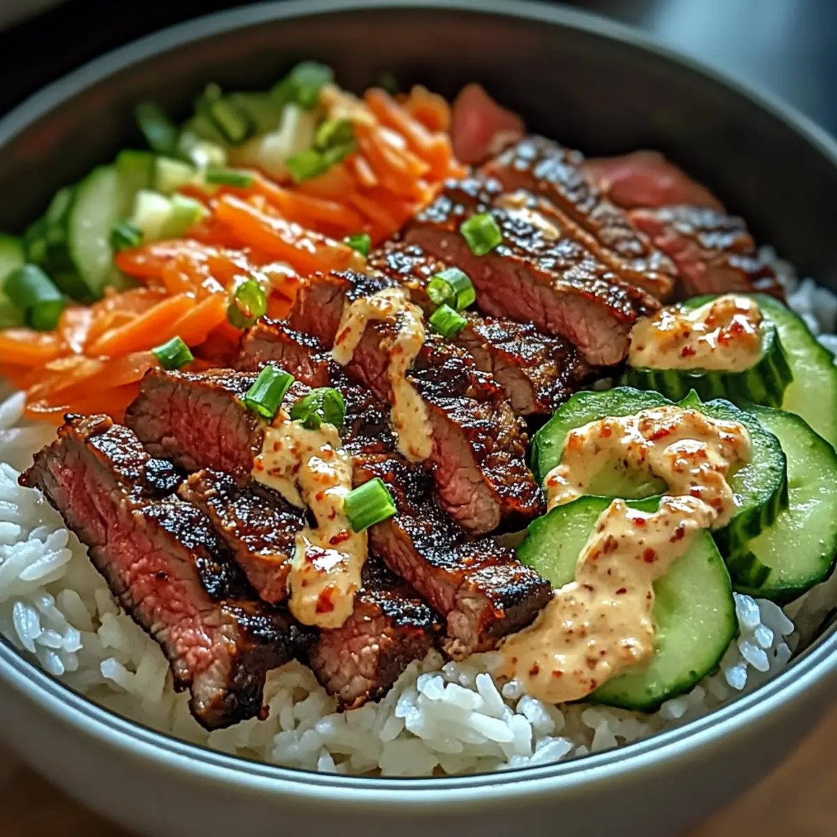 Koreanisches BBQ-Steak in schnellen Schalen