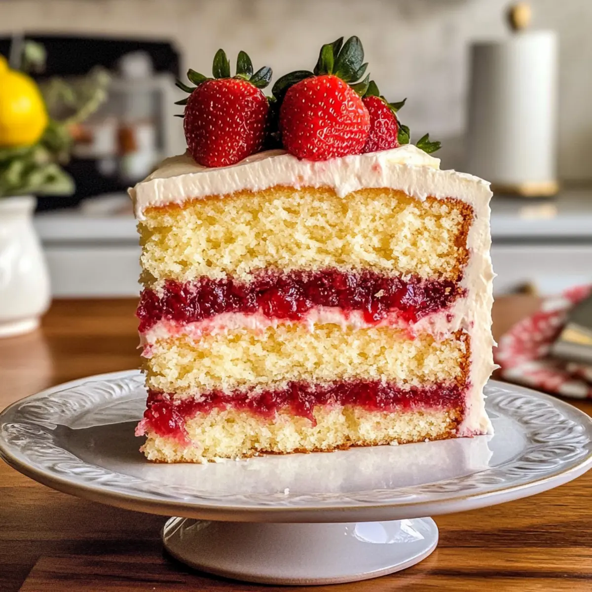 Zitronen-Erdbeer-Marmorkuchen für den Sommergenuss