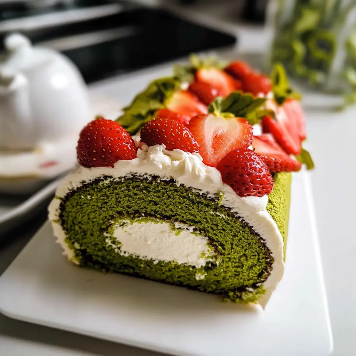 Leckere Matcha Schweizer Rolle Kuchen Rezept Ideen