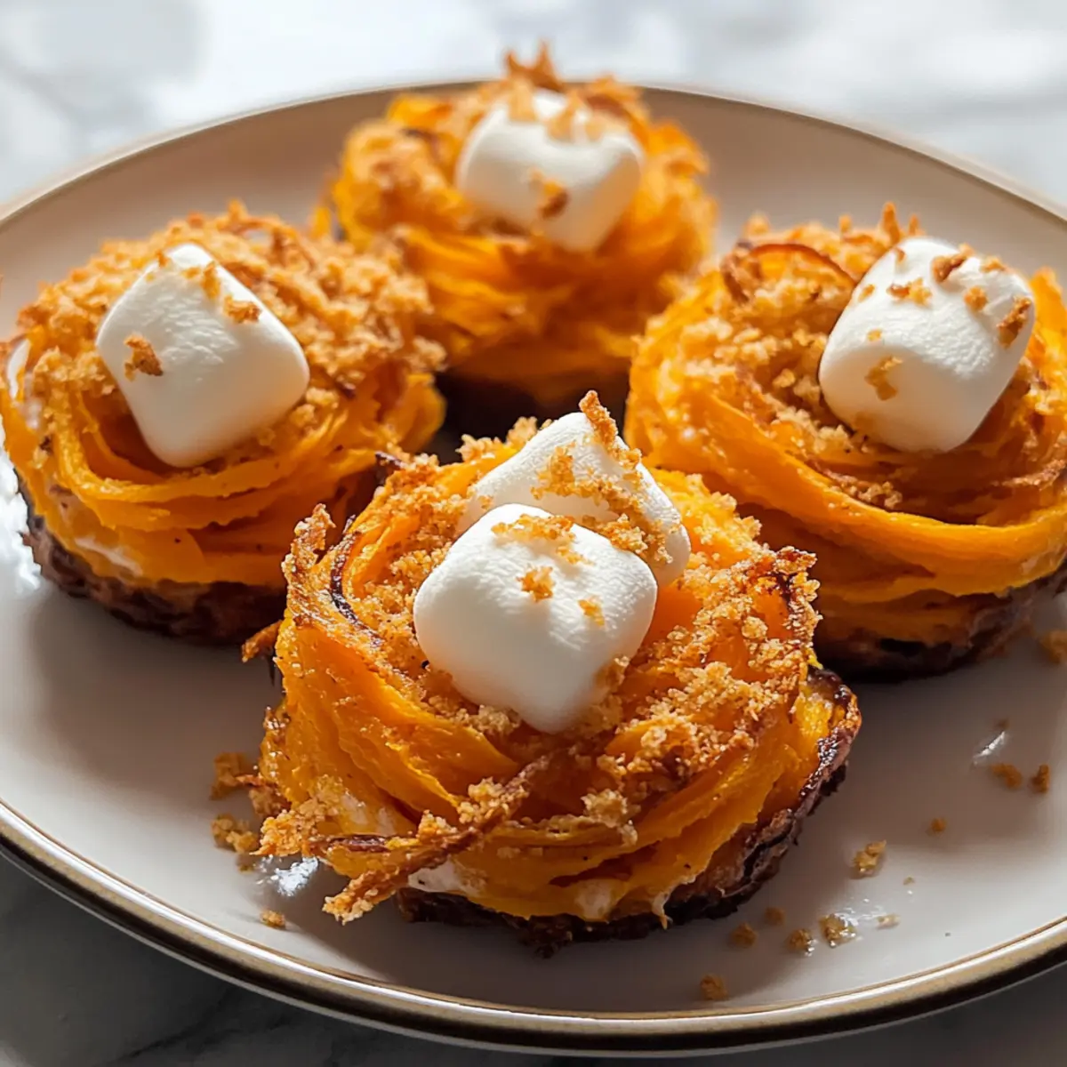 Mini-Süßkartoffelauflauf-Nester für dein Festmahl