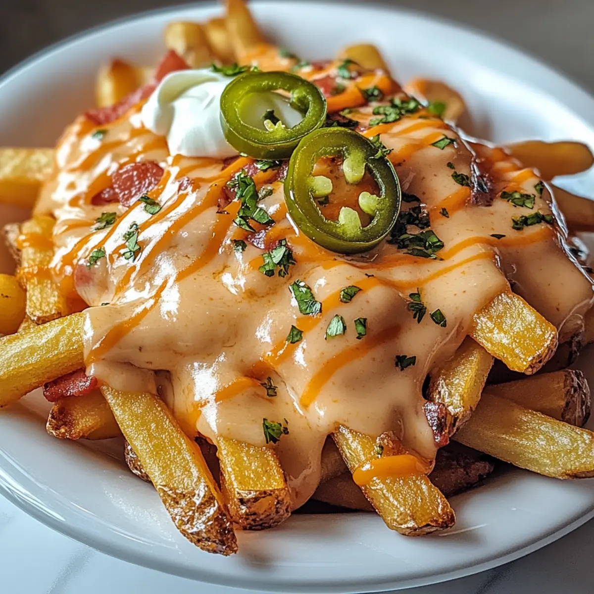 Klassische Nacho-Käse-Pommes für jeden Anlass