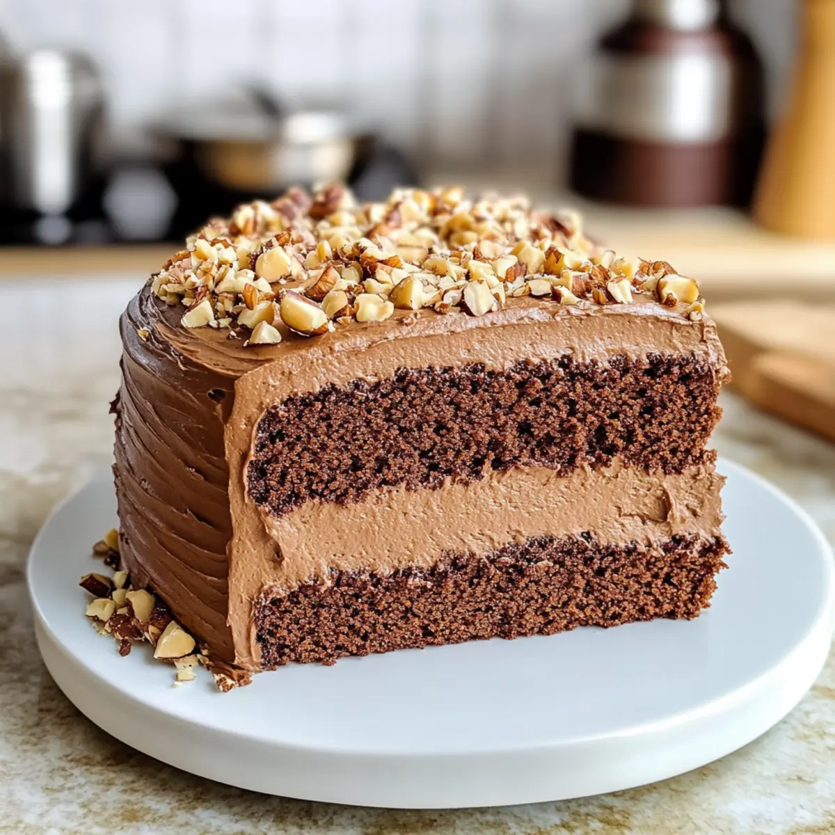 Leckerer Nutella-Kuchen mit samtiger Buttercreme